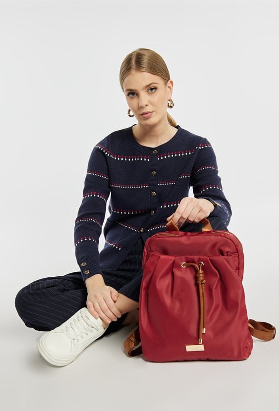 Tekstylny plecak z ściągaczem