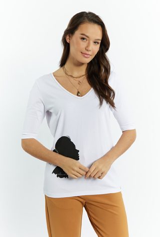T-shirt damski z wzorem