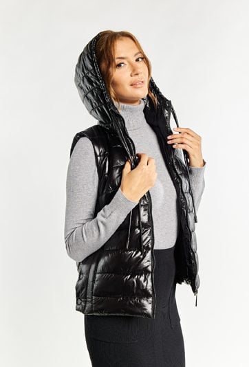 Damska kamizelka z kapturem