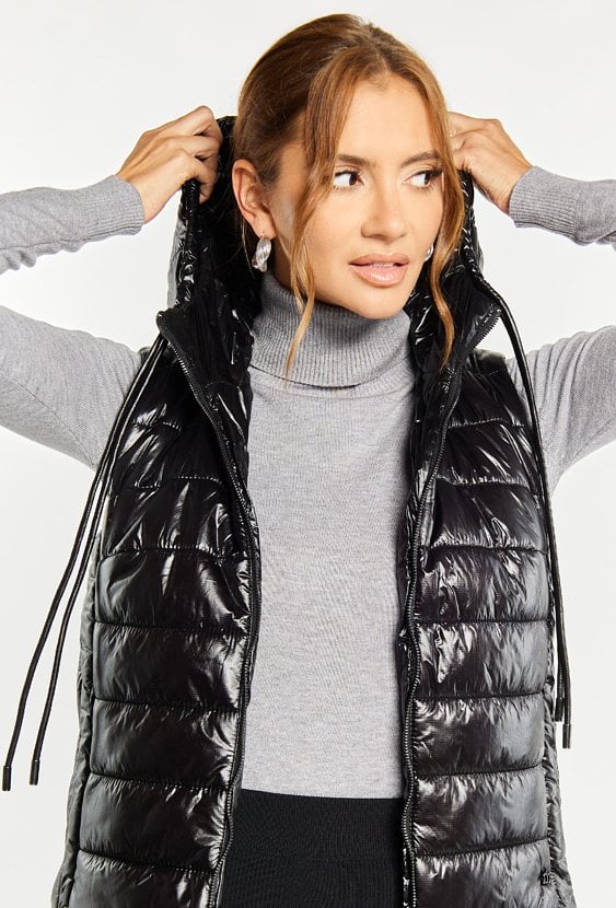 Damska kamizelka z kapturem