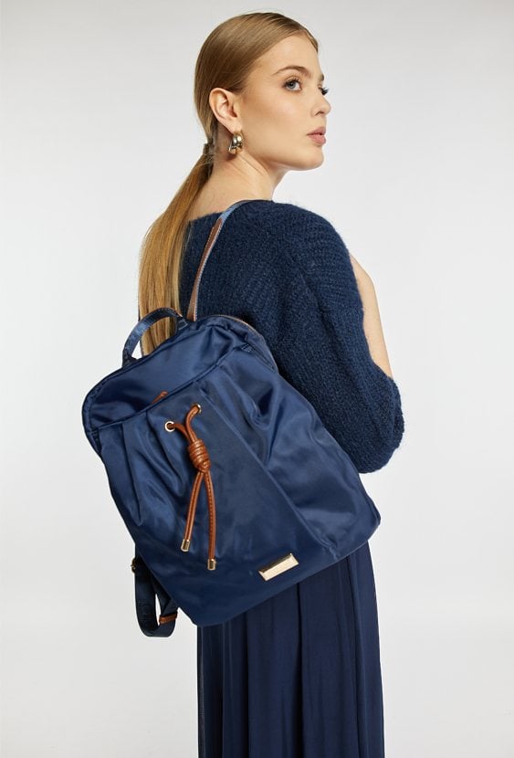 Tekstylny plecak z ściągaczem