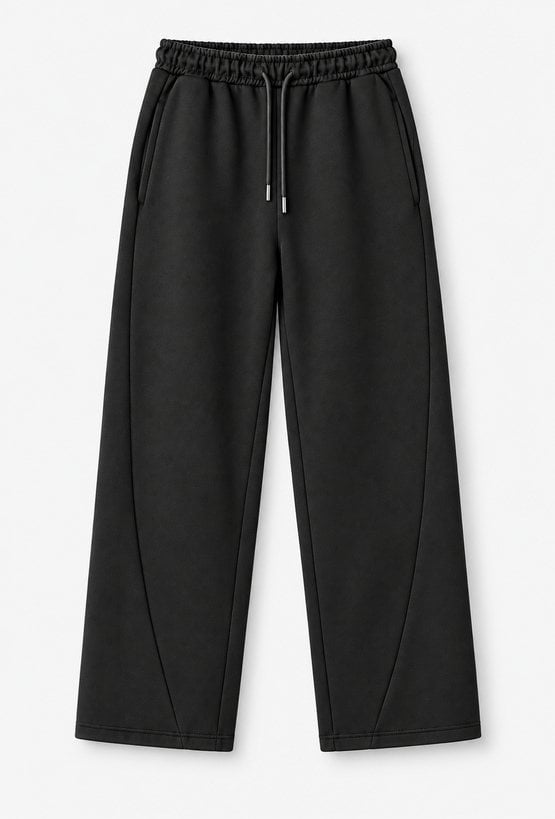 Spodnie dresowe chłopięce wide leg z efektem ACID wash