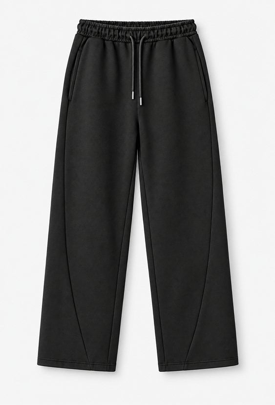 Spodnie dresowe chłopięce wide leg z efektem ACID wash