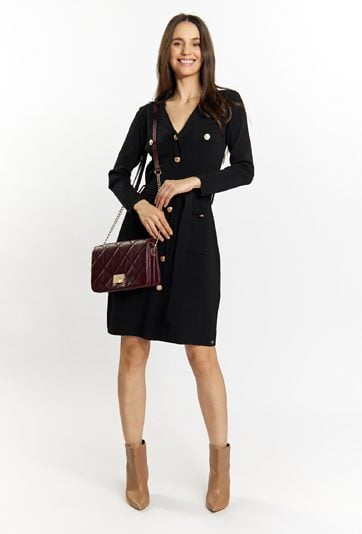 Pikowana torebka na łańcuszku