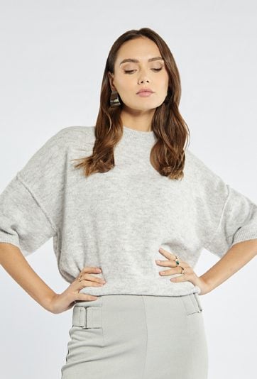 Sweter damski z domieszką wełny