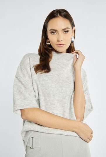 Sweter damski z domieszką wełny