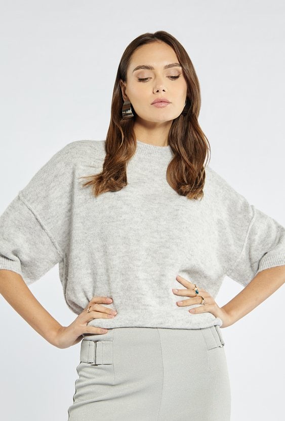 Sweter damski z domieszką wełny