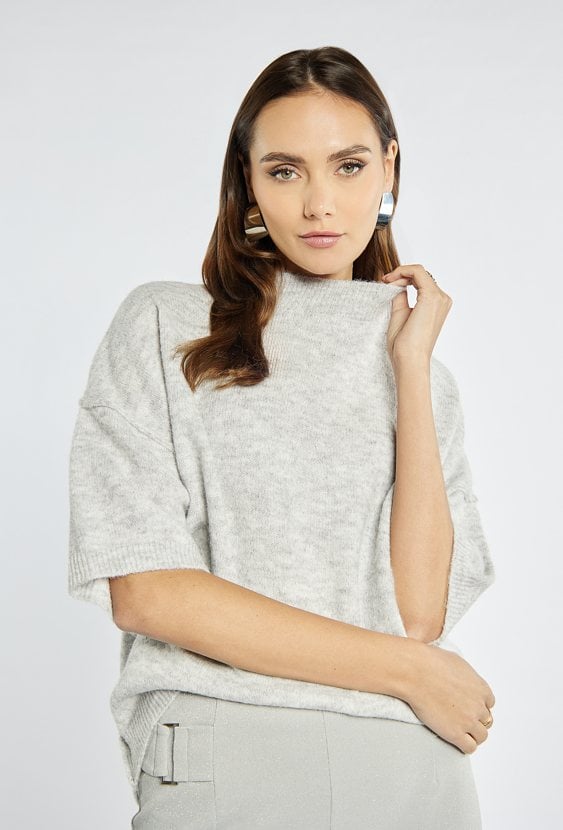 Sweter damski z domieszką wełny