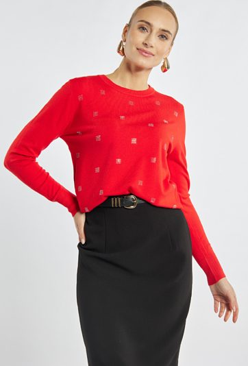 Sweter damski z dżetami