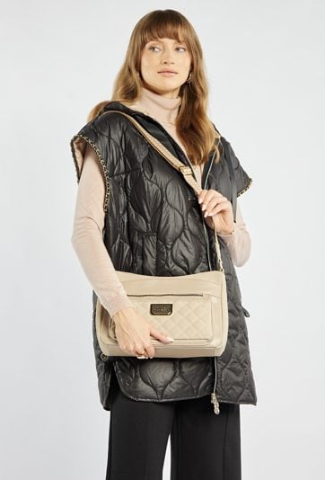 Torba damska z pikowaną kieszonką