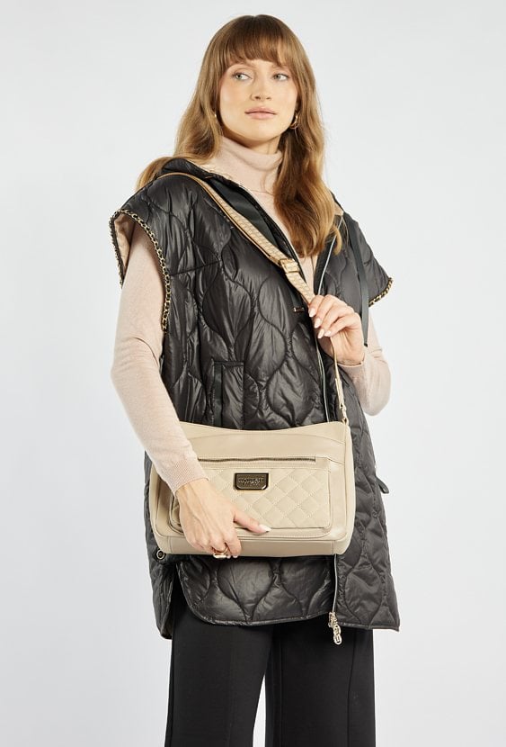 Torba damska z pikowaną kieszonką