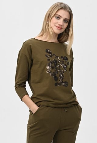 Bluza z cekinową aplikacją