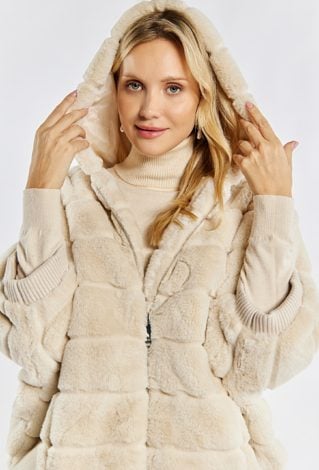 Stylowa kamizelka z kapturem