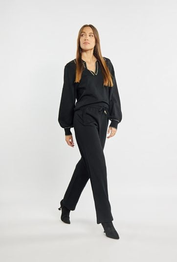 Spodnie z szeroką nogawką