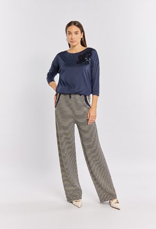 Stylowe spodnie z połyskiem