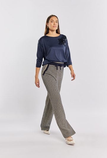 Stylowe spodnie z połyskiem