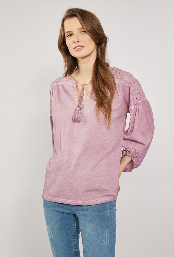 Bluzka damska z bufiastymi rękawami