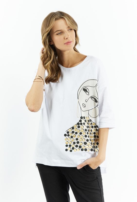 Bawełniany T-shirt damski