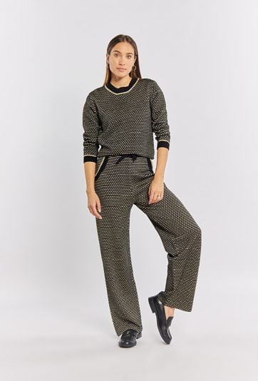 Stylowe spodnie z połyskiem