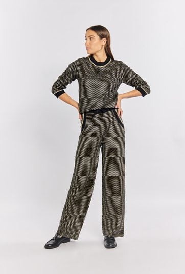 Stylowe spodnie z połyskiem