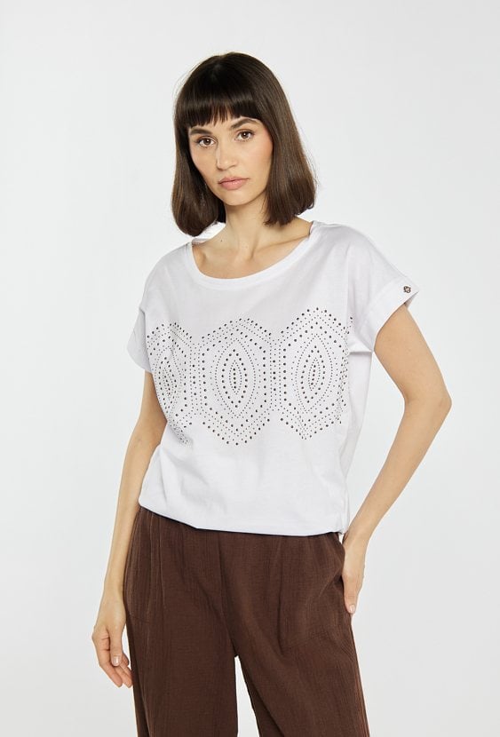 T-shirt z dodatkiem dżetów