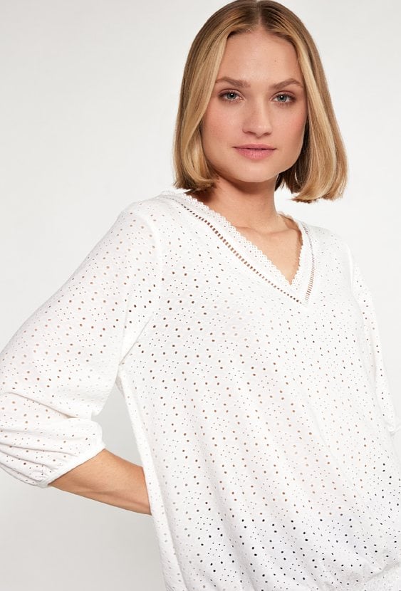 Ażurowa bluzka ze ściągaczem