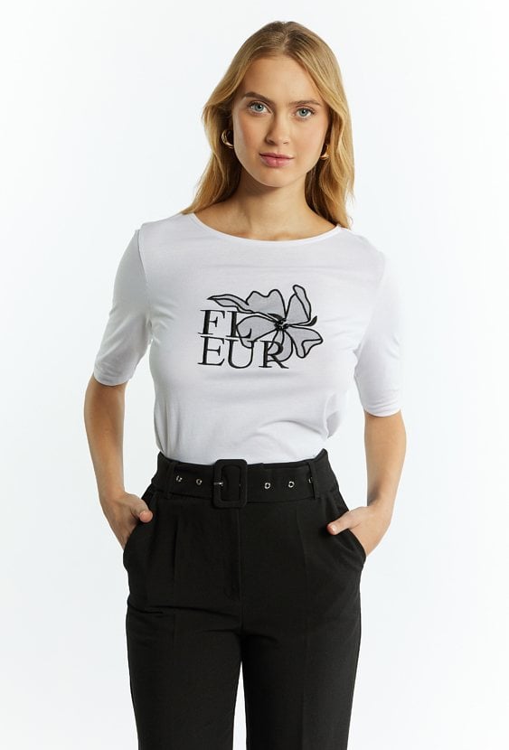 T-shirt damski z 3/4 rękawem