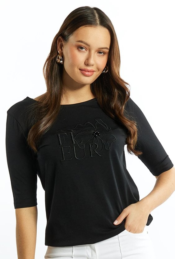 T-shirt damski z 3/4 rękawem