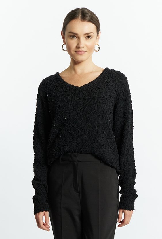 Sweter damski z dżetami