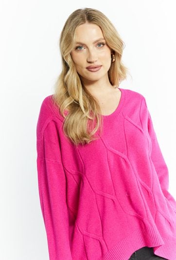 Oversizowy sweter w serek