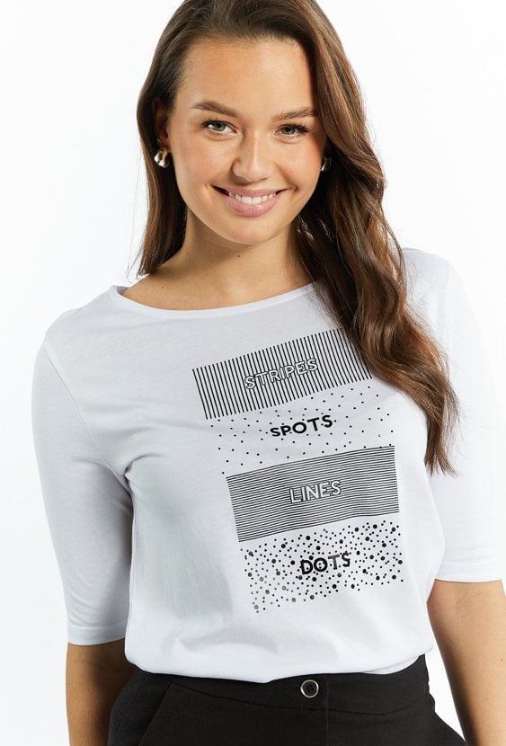 Bawełniany t-shirt o dopasowanym fasonie