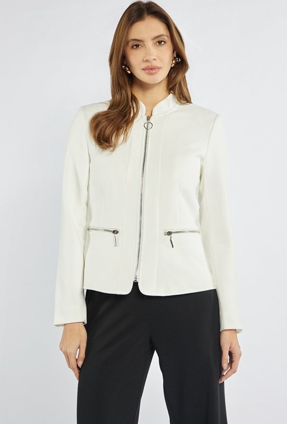 Elegancka biała kurtka