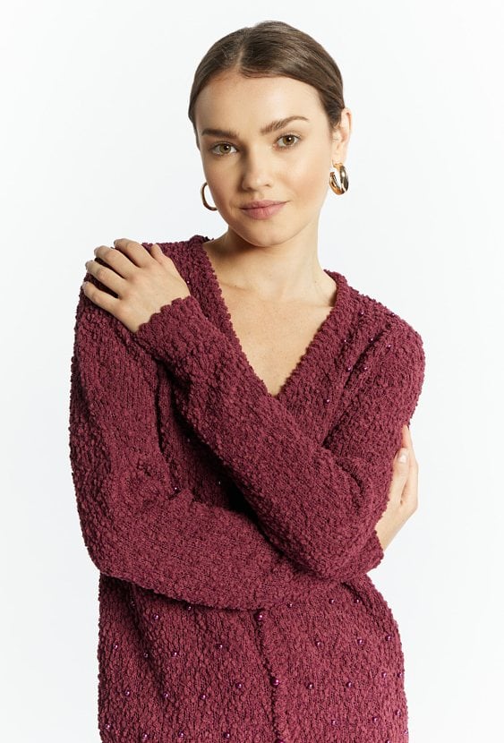 Rozpinany sweter damski