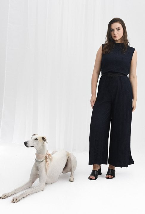 Kombinezon z szeroka nogawką