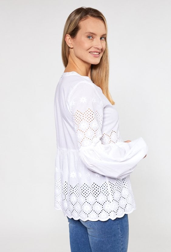 Bawełniana bluzka z falbaną