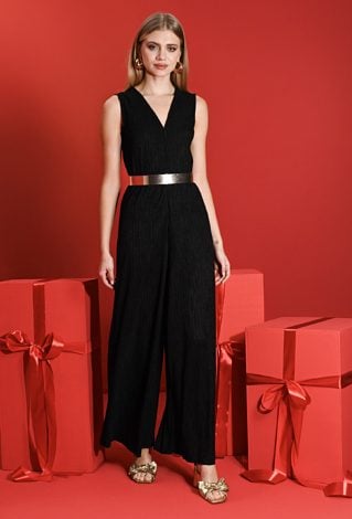 Kombinezon z szeroka nogawką