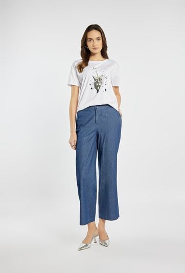 T-shirt z nadrukiem kota