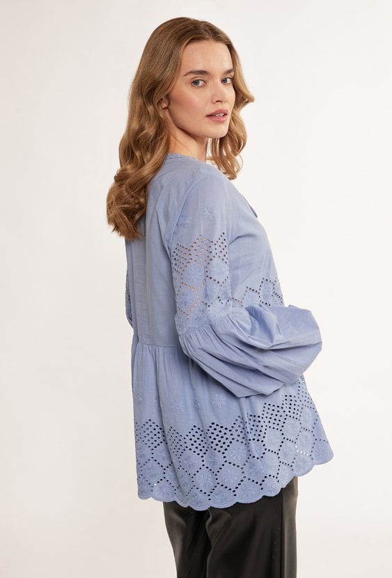 Bawełniana bluzka z falbaną