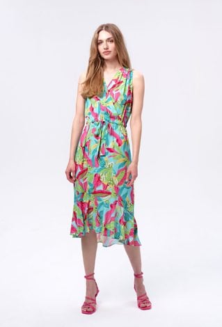 Wiskozowa sukienka na ramiączkach