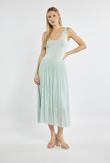 Plisowana sukienka midi