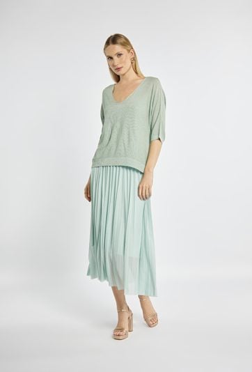 Plisowana sukienka midi