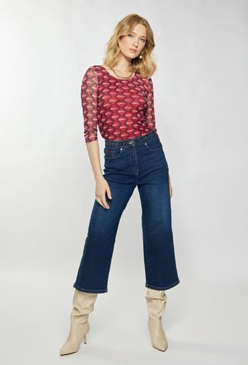 Wzorzysta bluzka damska