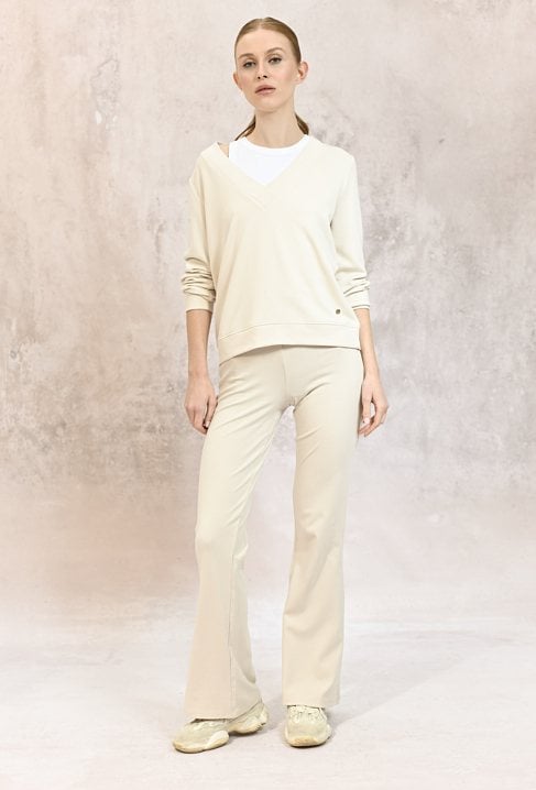 Spodnie z modalem typy flare