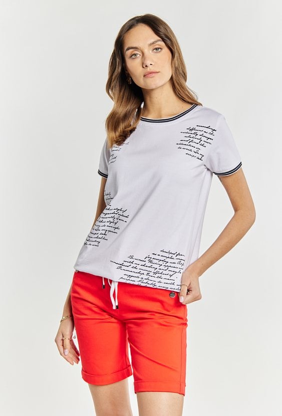 Bawełniany t-shirt z nadrukiem