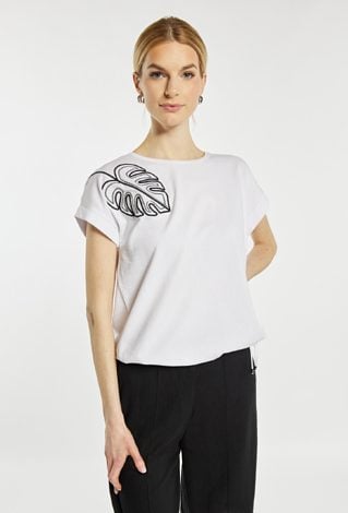 T-shirt z liściem