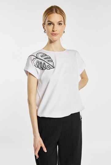 T-shirt z liściem