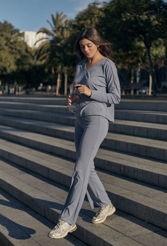 Spodnie z modalem typy flare