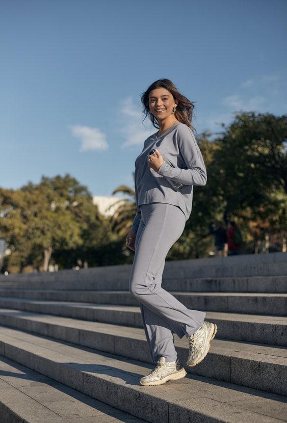 Spodnie z modalem typy flare