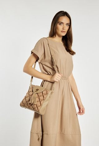 Torba z pikowaniem i frędzlami