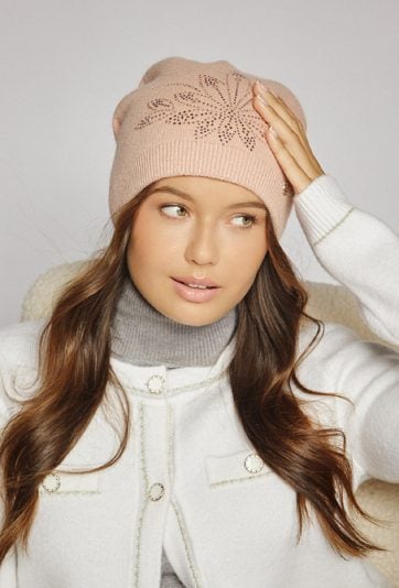 Czapka damska z dżetami